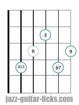 9b13 guitar chord 10