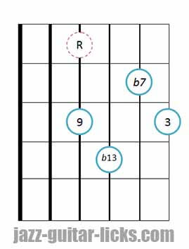9b13 guitar chord 6