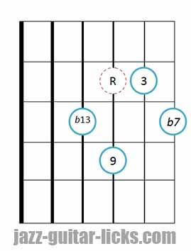 9b13 guitar chord 4
