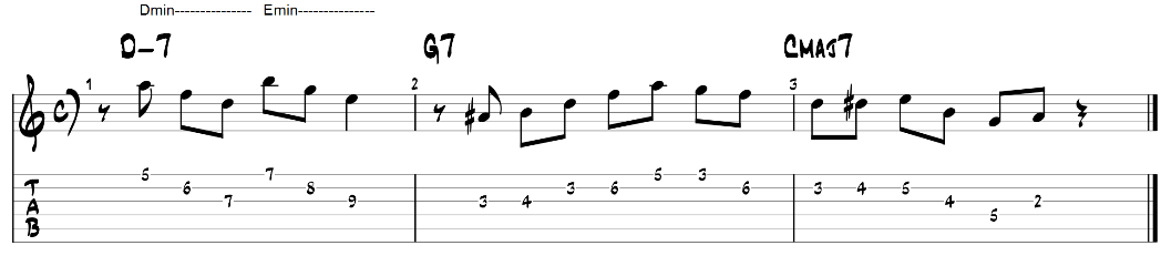 Triad pairs guitar exercise 1