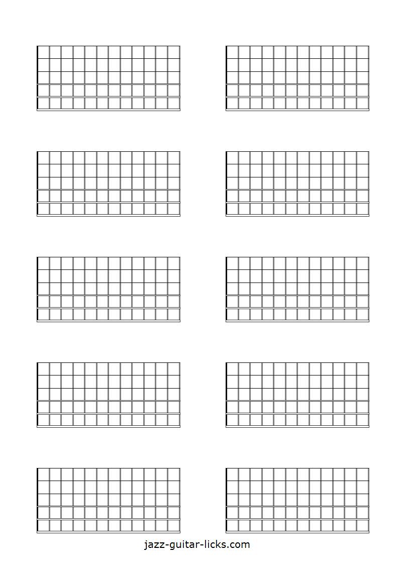 Bass Guitar Scale Chart Printable