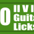 10 II V I Jazz Guitar Licks For Beginners