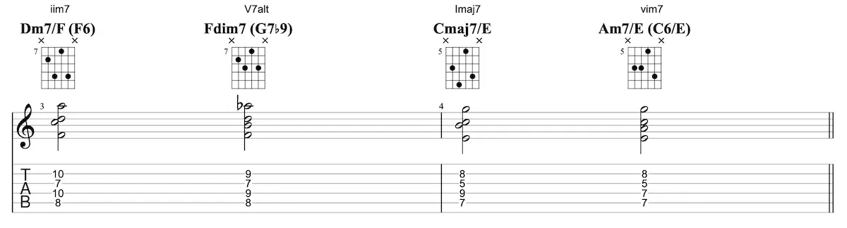 2 5 1 6 jazz guitar chords lessons 5