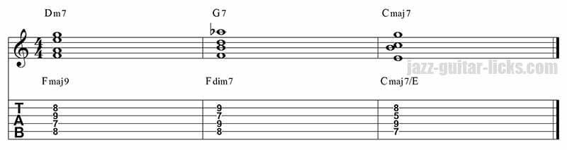 2 5 1 guitar chords exercise1