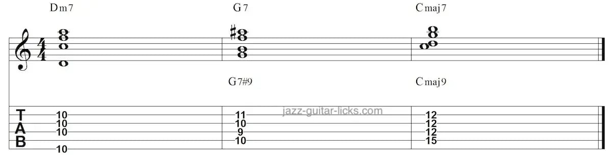 2 5 1 jazz guitar lick