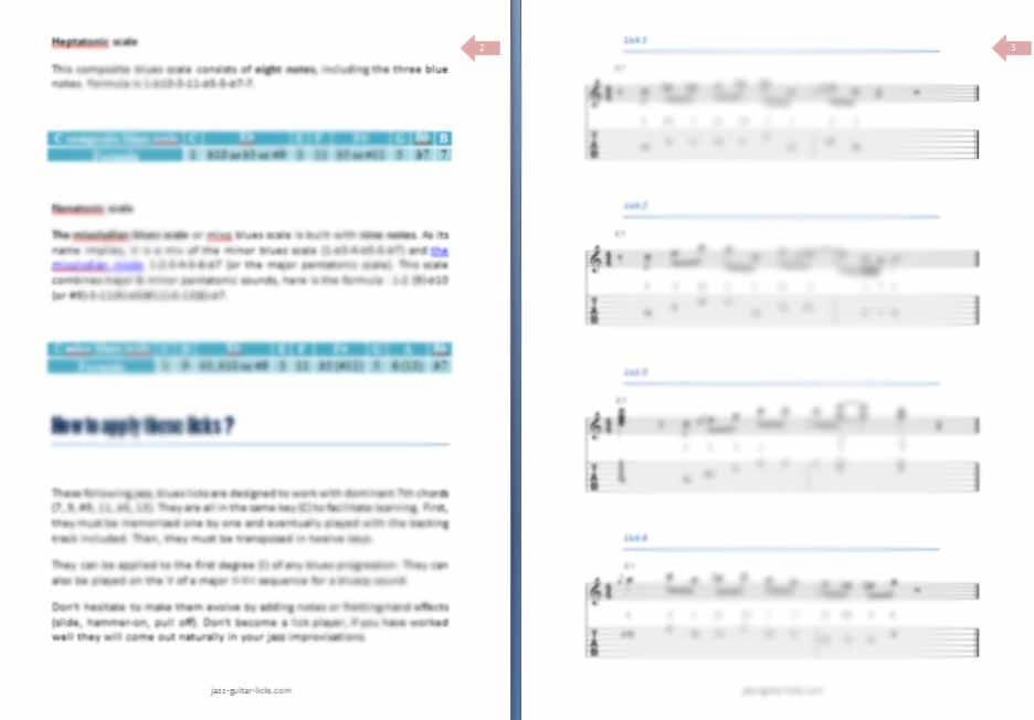 40 blues jazz licks PDF ebook preview