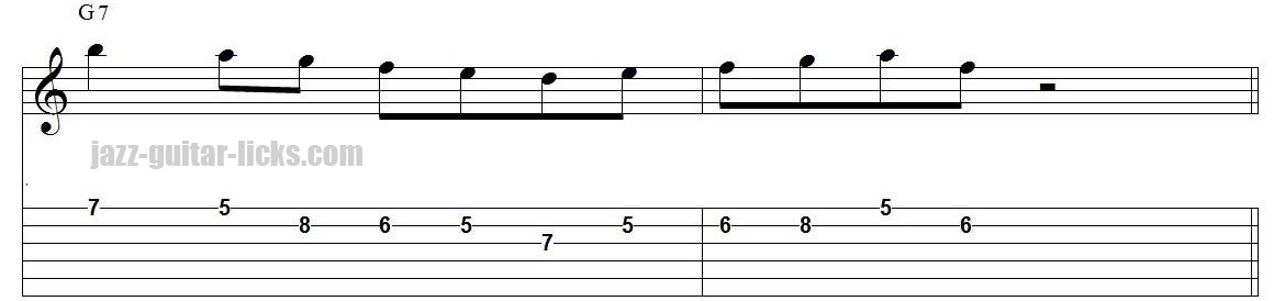 Mixolydian guitar lick