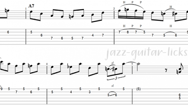 Dominant Jazz Blues Guitar Lick - Joe Pass Style