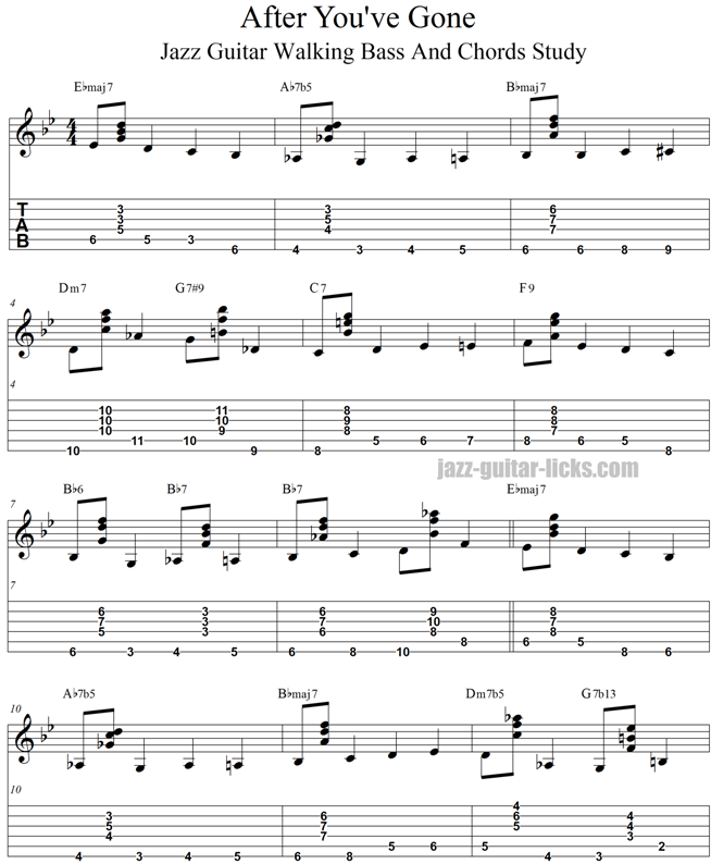 Boogie Woogie Guitar Licks / Guitar Tab / Sheet Music