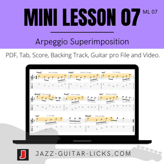 Arpeggio superimposition lesson for guitar