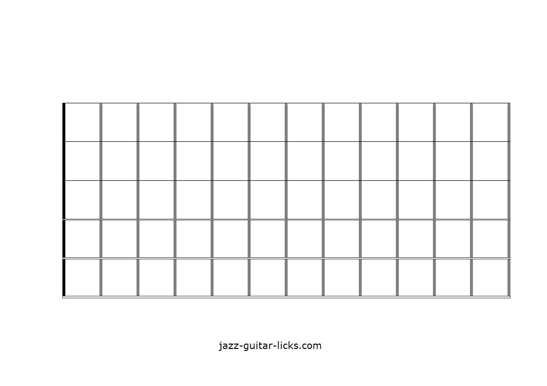 Blank guitar neck diagram