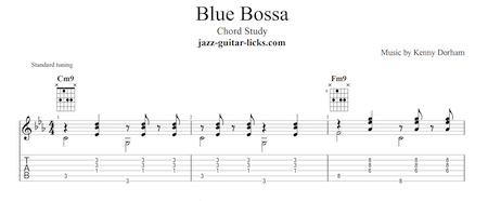 Blue Bossa - Guitar Chords And Analysis For Guitar