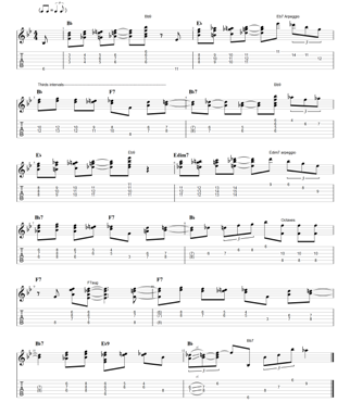 Blue Monk - Guitar Chord Melody Lesson