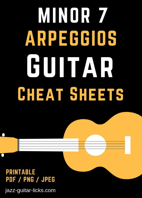 minor 7 arpeggio cheats sheet for guitar