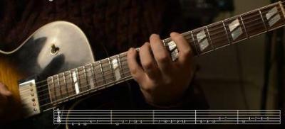 Chromatic bebop exercise for guitar