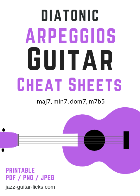 Diatonic arpeggios cheat sheet for guitar