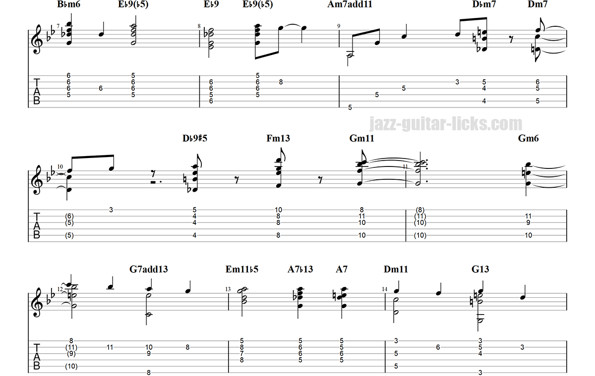 Days of wine and roses guitar chord melody 2