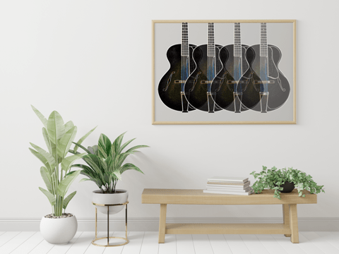 Decorative poster jazz guitar