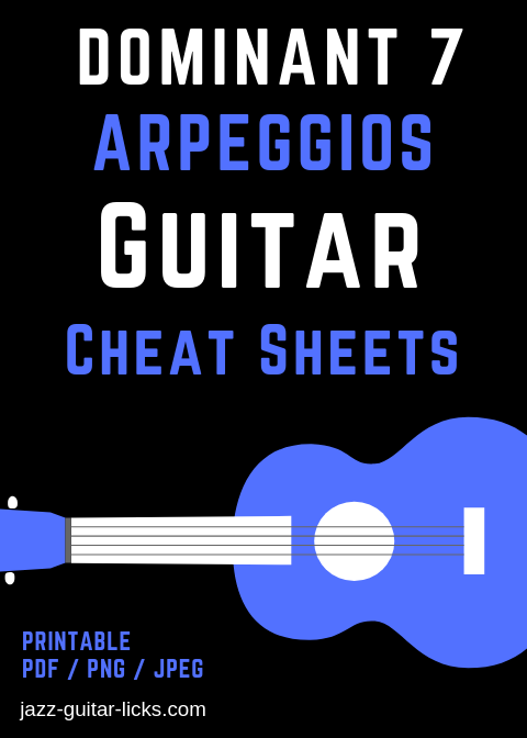 Dom 7 arpeggio cheat sheet for guitar