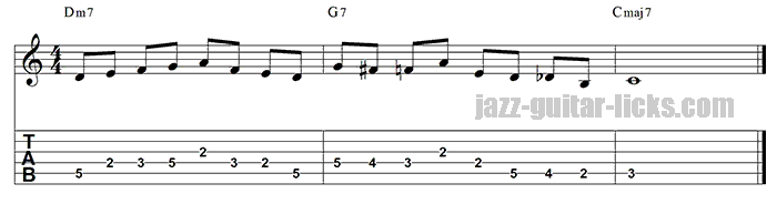 Dominant bebop guitar lick 3