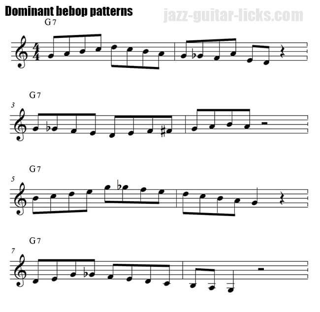 Dominant bebop patterns