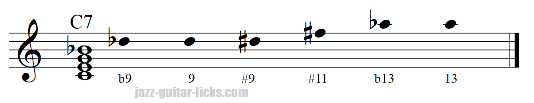 Dominant seventh chord extensions