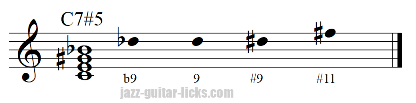 Dominant seventh sharp five chord extensions