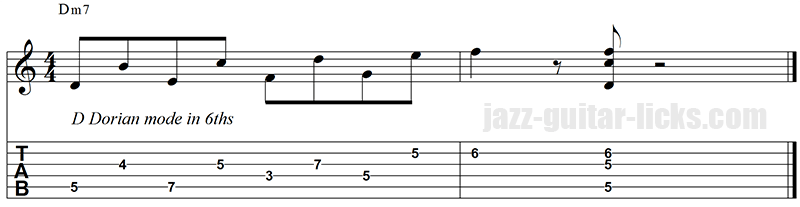 Dorian lick and chords