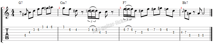 Grant Green jazz guitar lesson with tabs