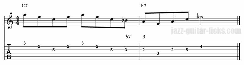Guide tones lick 5 I-IV sequence