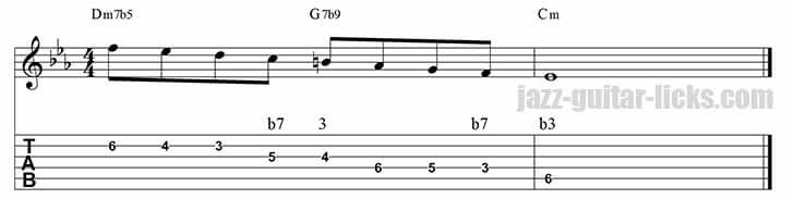 Guide tones lick 6 minor ii v i 4