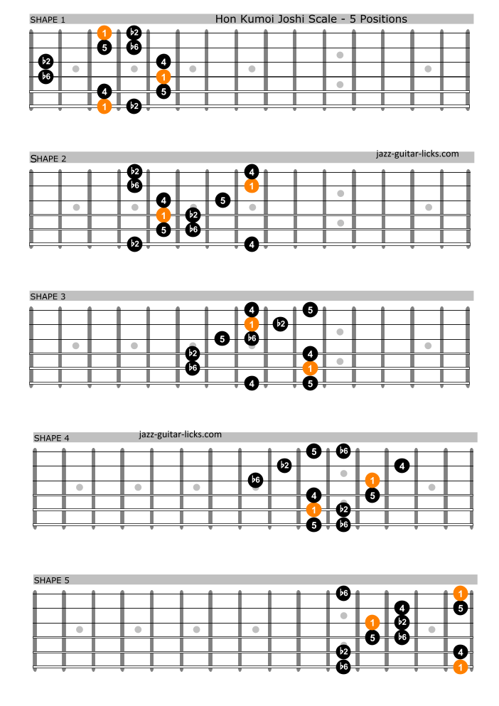 Hon kumoi joshi guitar shapes