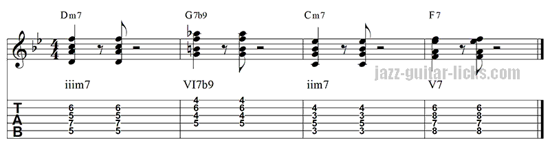 iii vi ii v chord progression 2
