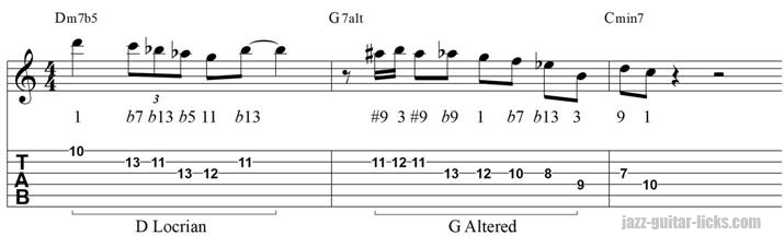 minor 2 5 1 lick with tab