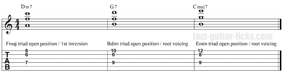 Ii v i open triads 4