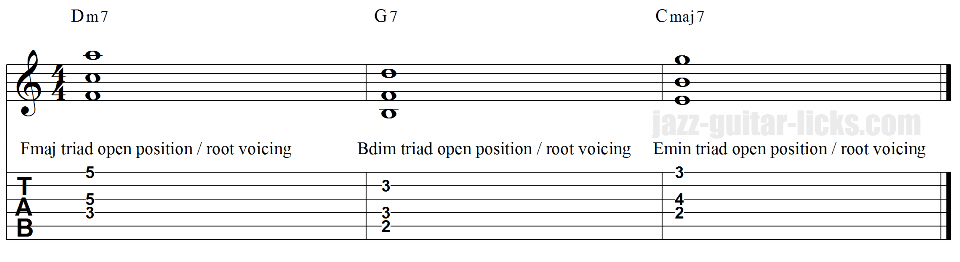 Ii v i open triads 6