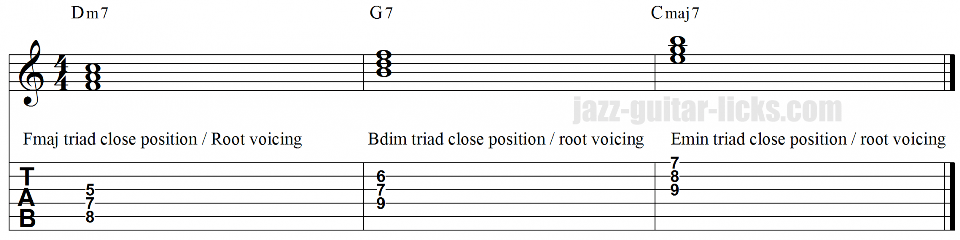 2 5 1 triad voicings