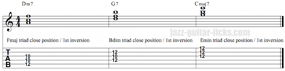 ii V I triad voicings 2