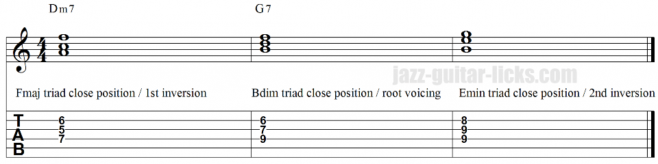 Ii v i triad voicings 9