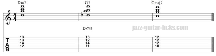 2-5-1 jazz guitar lick