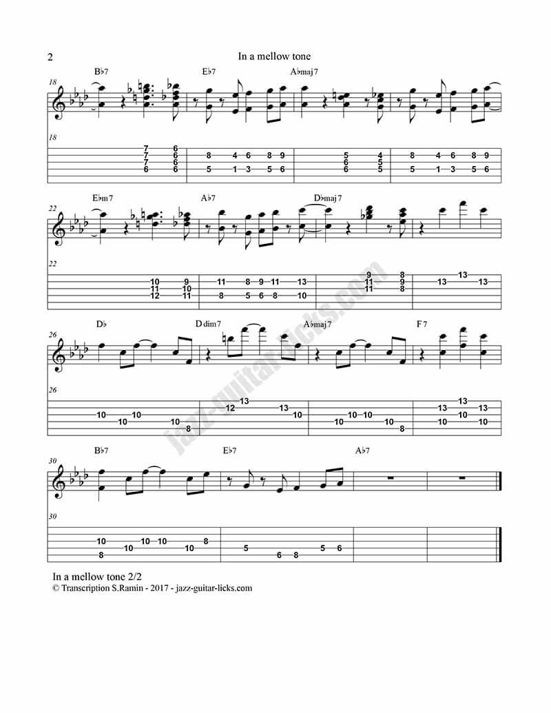 In a mellow tone kenny burrell guitar tab part 2