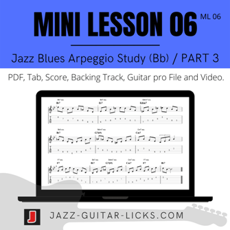 Jazz blues arpeggios on guitar