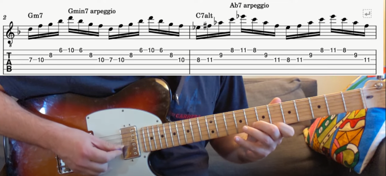 Guitar Arpeggio Licks - 2 5 1 6 Progression