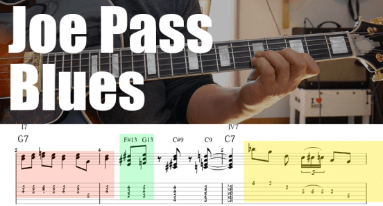 Joe Pass Blues - Guitar Transcription with Video & Analysis