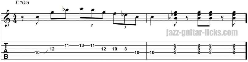 Kenny burrell guitar lick pentatonic