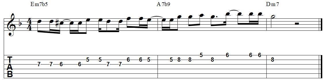 Kenny burrell minor 2 5 1 guitar lick