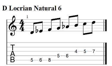 Locrian 13 scale guitar