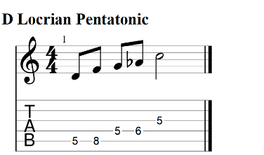 Locrian pentatonic scale guitar