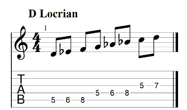 Locrian scale guitar