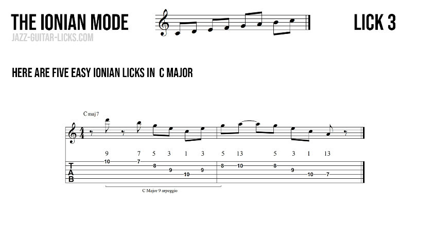 Major guitar lick3